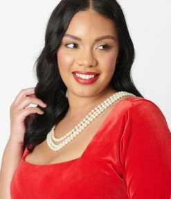 Wona Trading Flapper Ivory Pearl Long Strand Necklace