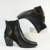 Joia Shoes Black Reptile Embossed Booties