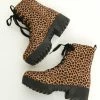 Joia 1980s & 1990s Leopard Suede Platform Combat Boots