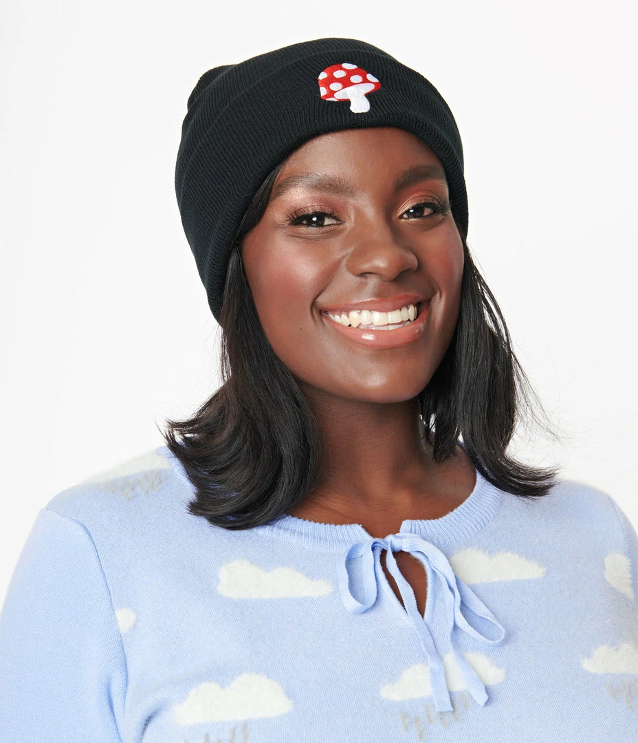 Ana Accessories Black Mushroom Beanie