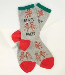Hot Sox (Finelines) Accessories Lets Get Baked Crew Socks
