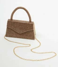 Joia Accessories Gold Rhinestone Handbag