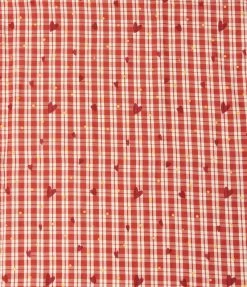 Unique Vintage Red Plaid & Hearts Hair Scarf