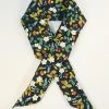 Unique Vintage Black & Ditzy Strawberry Print Hair Scarf 1950s