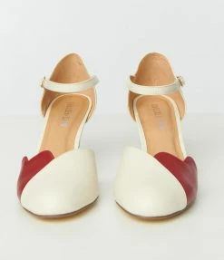 1950s Chelsea Crew Red & Cream Pumps