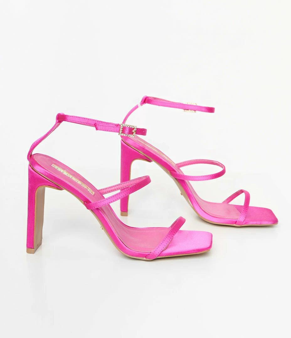 Billini Hot Pink Strappy Sandal Heels