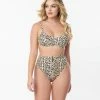 Kingdom & State Leopard Print Swim Top Swimwear