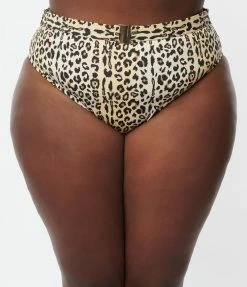 Kingdom & State Plus Size Leopard Print Swim Bottom