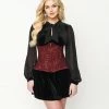 Daisy Corsets Accessories Wine Red Lace Corset