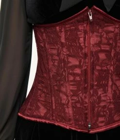 Daisy Corsets Accessories Wine Red Lace Corset