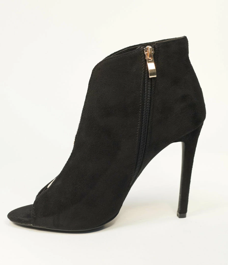 DDK FOOTWEAR, INC Black Peep Toe Stiletto Booties