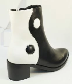 MCLC Yin & Yang Heel Booties Shoes