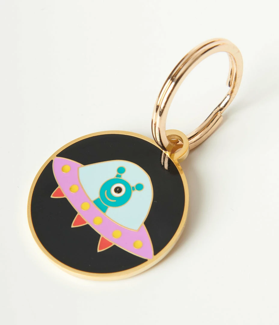 Accessories Erstwilder UFO Alien Pet Collar Enamel Charm