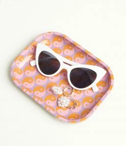 Made Au Gold Pink Yin & Yang Tin Tray Accessories