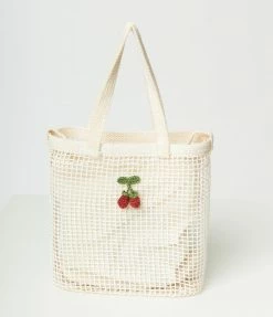 Ana Accessories White Net Mini Tote