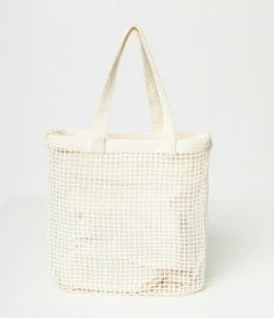 Ana Accessories White Net Mini Tote