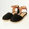 Fortune Dynamic Black Suede Espadrille Sandals