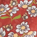 Unique Vintage Rust & Daisy Print Hair Scarf Accessories