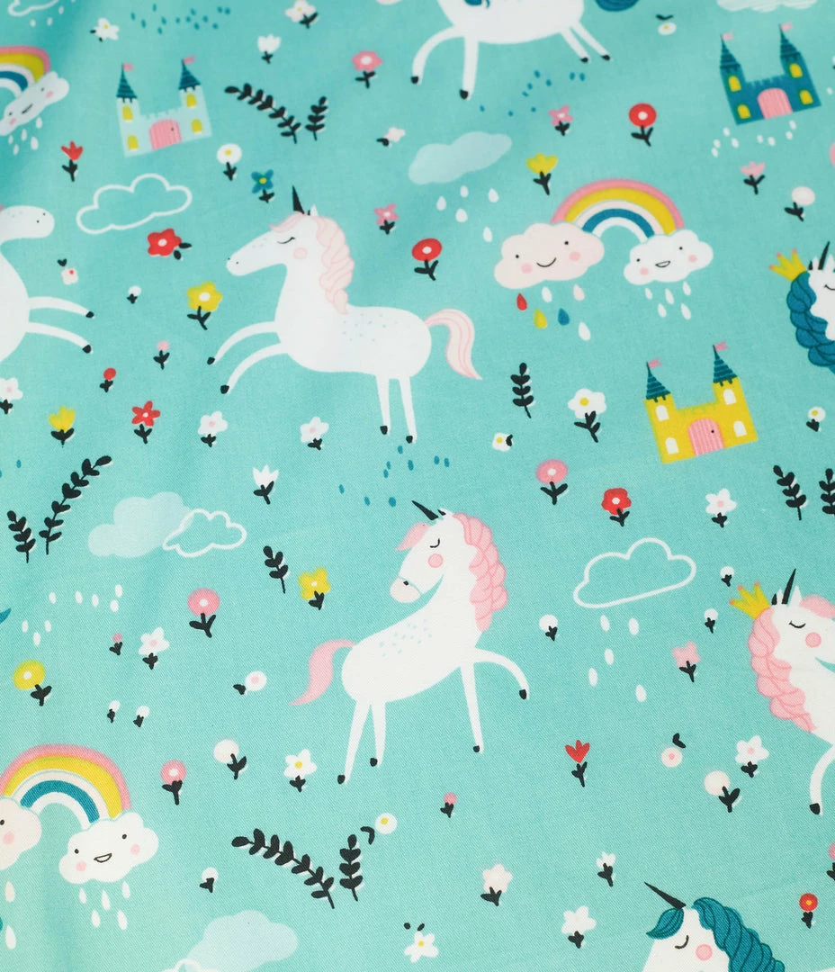 Unique Vintage Mint & Fairytale Print Hair Scarf