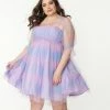 Smak Parlour Plus Size Pink & Purple Ombre Love Interest Babydoll Dress