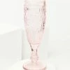 Faire (Weddingstar Inc.) Accessories Vintage Style Pink Glass Champagne Flute