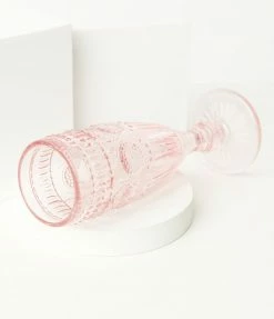 Faire (Weddingstar Inc.) Accessories Vintage Style Pink Glass Champagne Flute