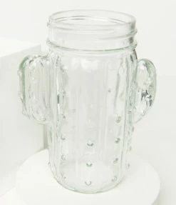 Faire (Weddingstar Inc.) Glass Cactus Mason Jar Cup Accessories