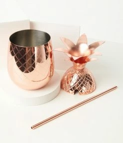 Faire (Weddingstar Inc.) Rose Gold Pineapple Cocktail Cup Accessories