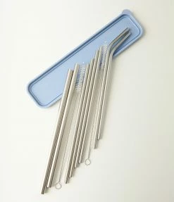 Finelines (Designworks) Swim Accessories Sip Sip Hooray Stainless Steel Straw Set