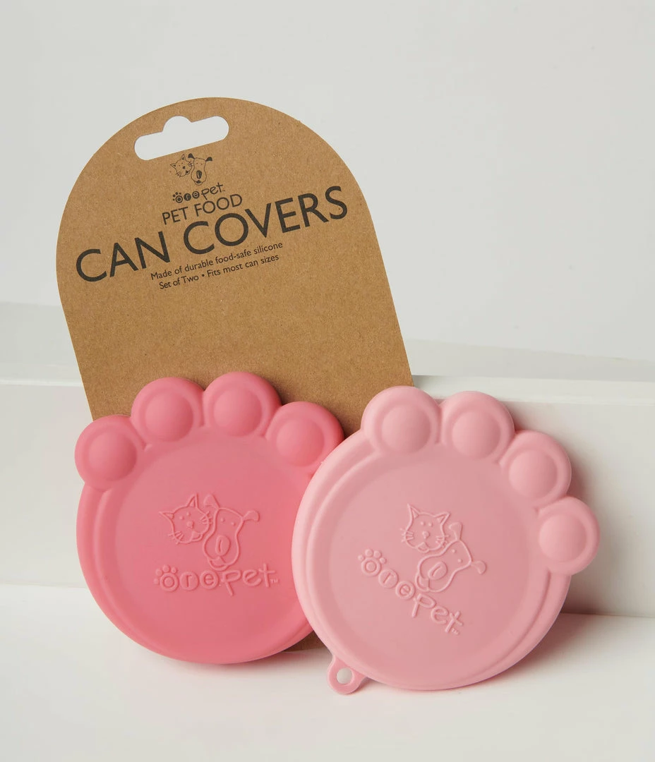 Finelines (ORE) Pink Paw Pet Food Can Cover Set Accessories
