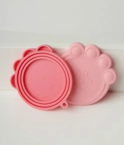 Finelines (ORE) Pink Paw Pet Food Can Cover Set Accessories