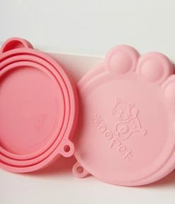 Finelines (ORE) Pink Paw Pet Food Can Cover Set Accessories