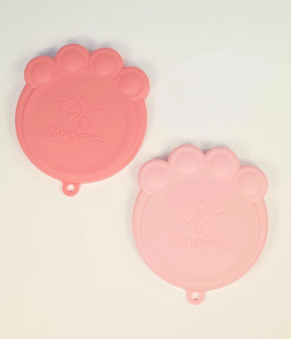Finelines (ORE) Pink Paw Pet Food Can Cover Set Accessories