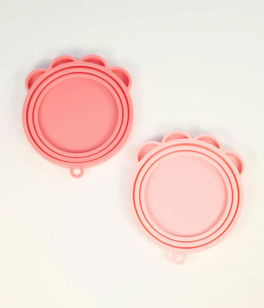 Finelines (ORE) Pink Paw Pet Food Can Cover Set Accessories