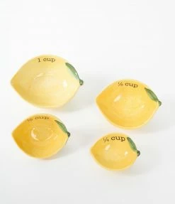 Finelines (Boston International) Lemons Ceramic Measuring Cups Accessories