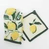 Finelines (Boston International) Lemon Oven Mitt & Pot Holder Set
