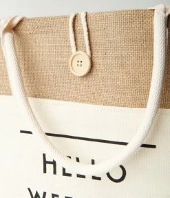 Anarchy Street Brown & White Hello Weekend Tote Bag