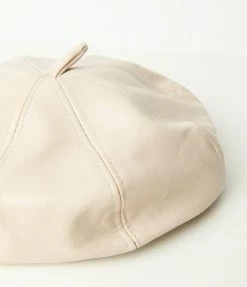Anarchy Street Cream Leatherette Beret