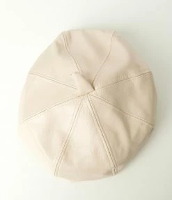 Anarchy Street Cream Leatherette Beret