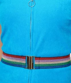 Alibaba (Jiangsu Xiaochen Garment Accessories) Metallic Rainbow Cinch Belt