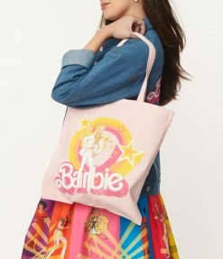 Unique Vintage Brand Barbie X Unique Vintage Pink & Golden Accent Tote