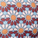 Smak Parlour Plus Size Blue & Pink Flower Power Babydoll Blouse