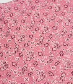 Unique Vintage Pink Bandana Print Hair Scarf 1950s