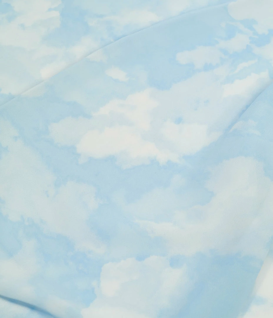 Unique Vintage Cloud Print Hair Scarf