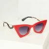 AJ Morgan Eyewear (B2B Wholesale) Red Intergalactic Cat Eye Sunglasses 1960s