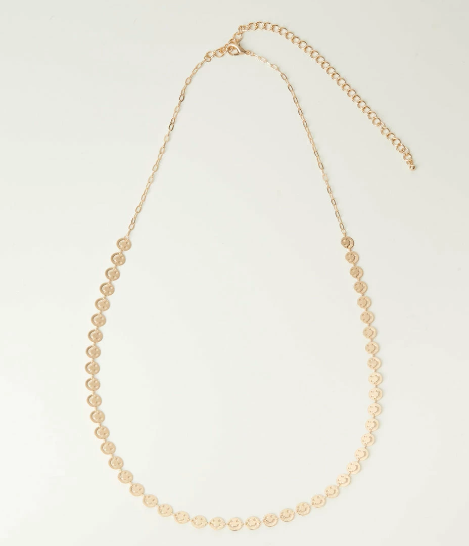 Anarchy Street Gold Smiley Face Belly Chain