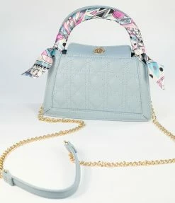 Anarchy Street Blue Quilted Leatherette Handbag