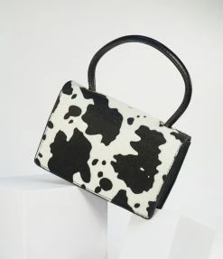 Anarchy Street Black & White Cow Print Leatherette Handbag Accessories