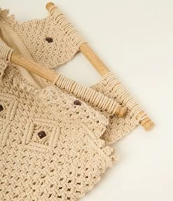 Anarchy Street Beige Beaded Knit Handbag