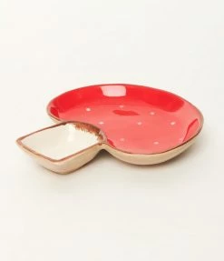 Faire (Streamline) Mushroom Divided Ceramic Serving Bowl Accessories